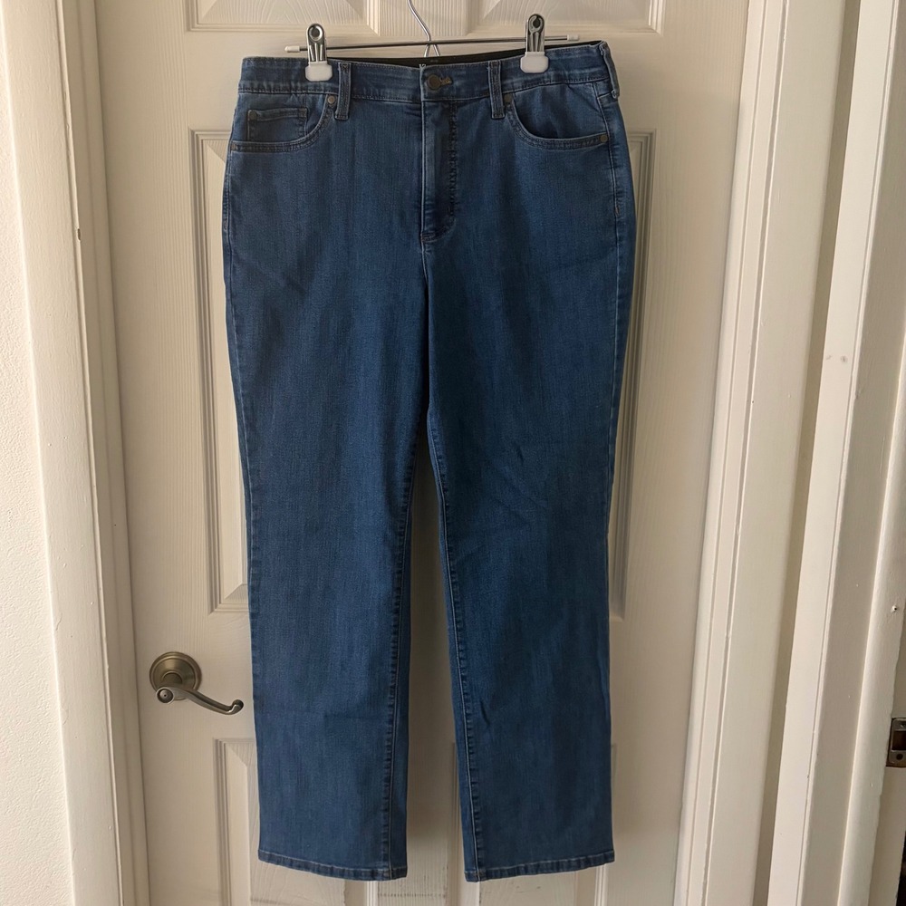 Kim Rogers Women's Size 10 Average Tummy Control Straight Leg Stretch Jeans